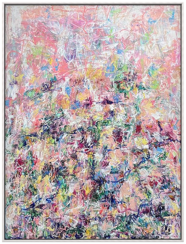 Wild Signal Garden abstract artwork with dense colorful marks in a garden-like field