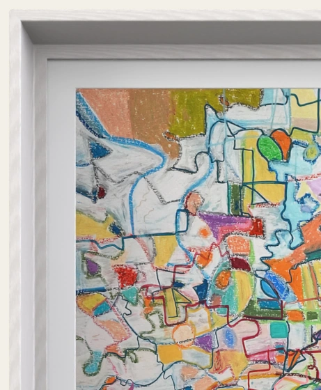 Frame detail of Cartographic Bloom